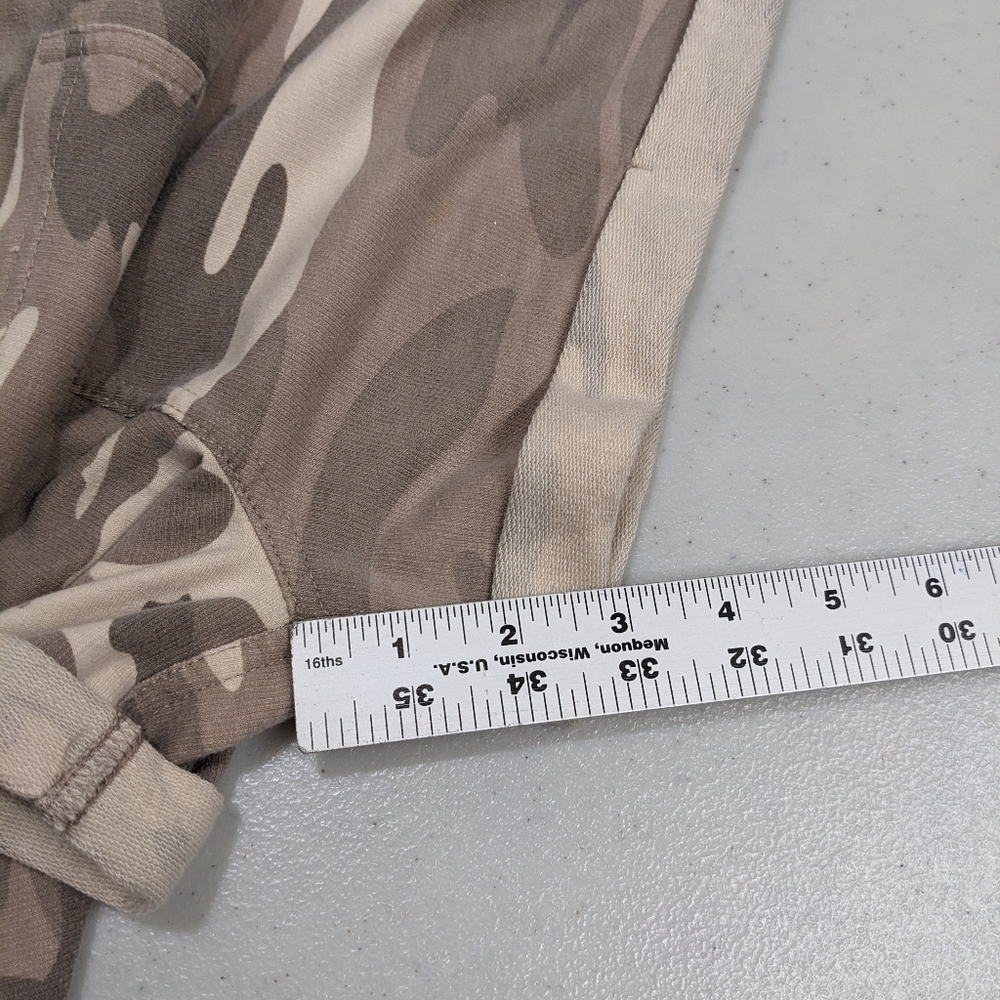 Universal Thread Shortall Bib Shorts Overalls S Taupe Camo Stretch Beach Boho - Picture 10 of 12